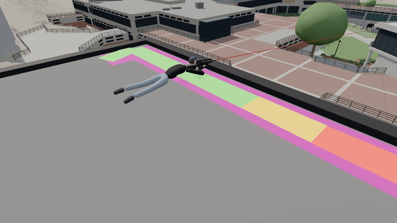 3D model view: Scenario 1: Losee Center roof